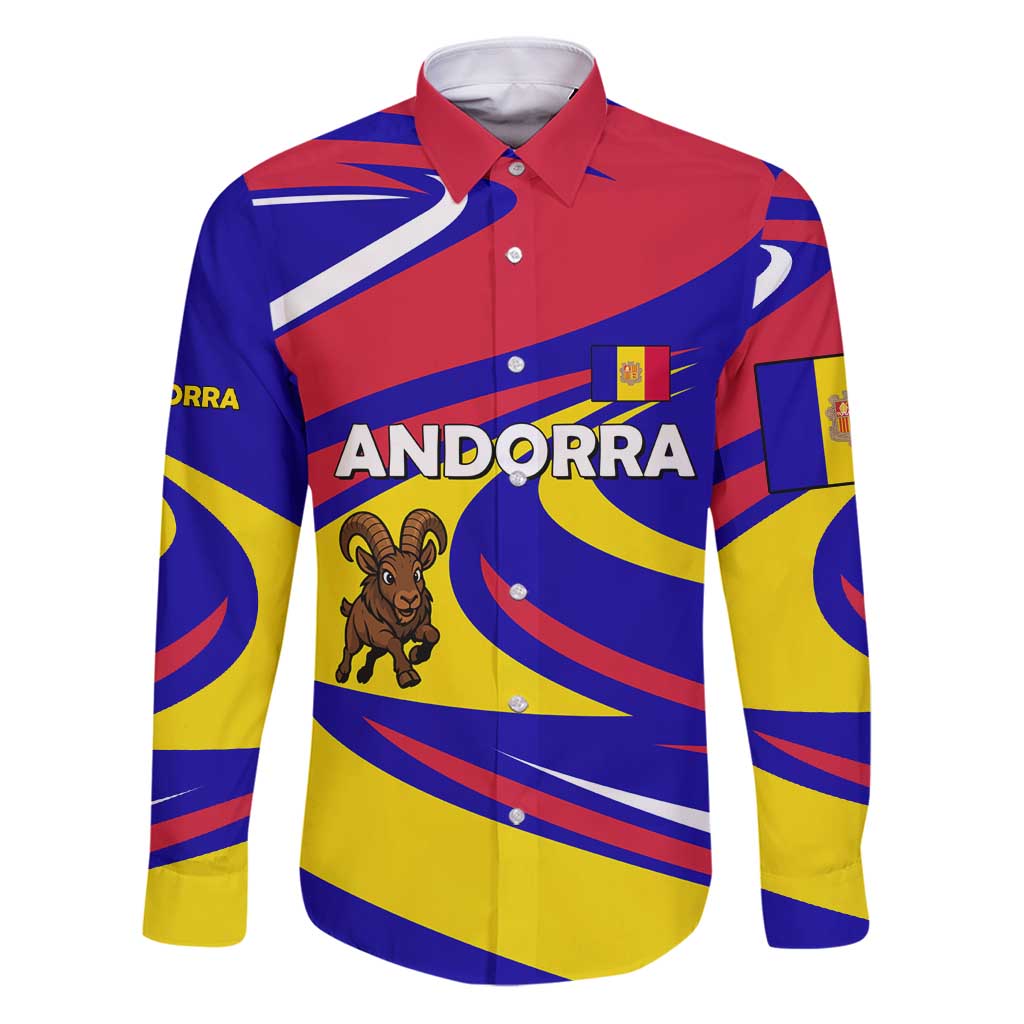 Andorra Family Matching Puletasi and Hawaiian Shirt with Cartoon Ibex and Swirl Stripe Design - Wonder Print Shop