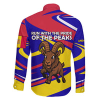 Andorra Family Matching Puletasi and Hawaiian Shirt with Cartoon Ibex and Swirl Stripe Design - Wonder Print Shop