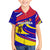 Andorra Family Matching Puletasi and Hawaiian Shirt with Cartoon Ibex and Swirl Stripe Design - Wonder Print Shop
