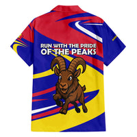 Andorra Hawaiian Shirt with Cartoon Ibex and Swirl Stripe Design - Wonder Print Shop