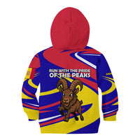 Andorra Kid Hoodie with Cartoon Ibex and Swirl Stripe Design - Wonder Print Shop