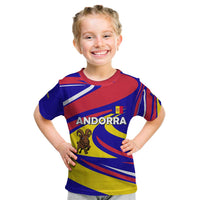 Andorra Kid T Shirt with Cartoon Ibex and Swirl Stripe Design - Wonder Print Shop