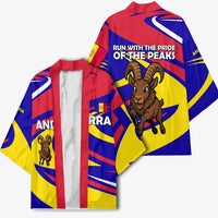 Andorra Kimono with Cartoon Ibex and Swirl Stripe Design - Wonder Print Shop