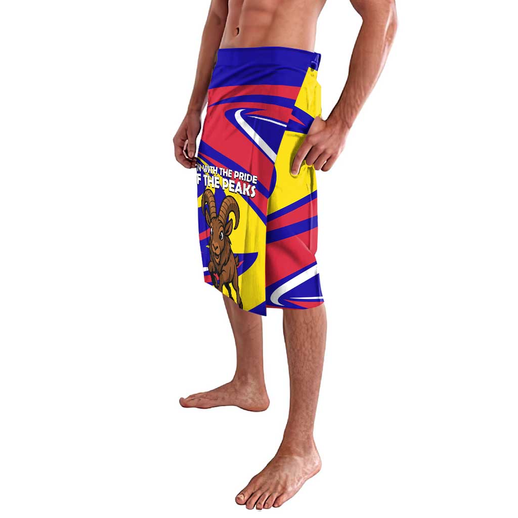 Andorra Lavalava with Cartoon Ibex and Swirl Stripe Design - Wonder Print Shop