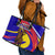 Andorra Leather Tote Bag with Cartoon Ibex and Swirl Stripe Design - Wonder Print Shop