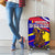 Andorra Luggage Cover with Cartoon Ibex and Swirl Stripe Design - Wonder Print Shop