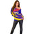 Andorra Off Shoulder Sweater with Cartoon Ibex and Swirl Stripe Design - Wonder Print Shop
