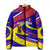 Andorra Padded Jacket with Cartoon Ibex and Swirl Stripe Design - Wonder Print Shop