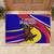 Andorra Rubber Doormat with Cartoon Ibex and Swirl Stripe Design - Wonder Print Shop