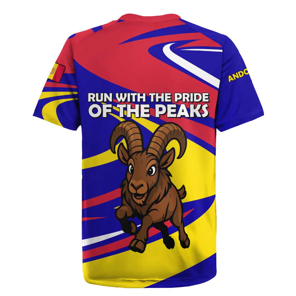 Andorra Rugby Jersey with Cartoon Ibex and Swirl Stripe Design - Wonder Print Shop