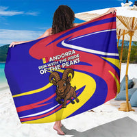 Andorra Sarong with Cartoon Ibex and Swirl Stripe Design - Wonder Print Shop