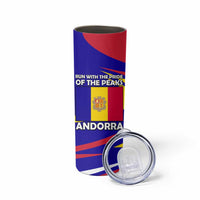 Andorra Skinny Tumbler with Cartoon Ibex and Swirl Stripe Design - Wonder Print Shop