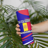 Andorra Skinny Tumbler with Cartoon Ibex and Swirl Stripe Design - Wonder Print Shop