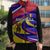 Andorra Sleeveless Puffer Jacket with Cartoon Ibex and Swirl Stripe Design - Wonder Print Shop