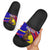 Andorra Slide Sandals with Cartoon Ibex and Swirl Stripe Design - Wonder Print Shop