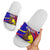 Andorra Slide Sandals with Cartoon Ibex and Swirl Stripe Design - Wonder Print Shop