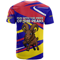 Andorra T Shirt with Cartoon Ibex and Swirl Stripe Design - Wonder Print Shop
