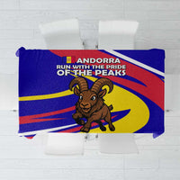 Andorra Tablecloth with Cartoon Ibex and Swirl Stripe Design TS04