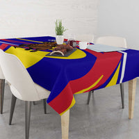 Andorra Tablecloth with Cartoon Ibex and Swirl Stripe Design TS04