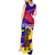 Andorra Tank Maxi Dress with Cartoon Ibex and Swirl Stripe Design - Wonder Print Shop