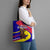 Andorra Tote Bag with Cartoon Ibex and Swirl Stripe Design - Wonder Print Shop