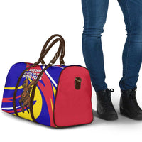 Andorra Travel Bag with Cartoon Ibex and Swirl Stripe Design TS04