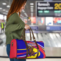 Andorra Travel Bag with Cartoon Ibex and Swirl Stripe Design TS04