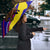 Andorra Umbrella with Cartoon Ibex and Swirl Stripe Design TS04