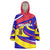 Andorra Wearable Blanket Hoodie with Cartoon Ibex and Swirl Stripe Design - Wonder Print Shop