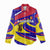 Andorra Women Casual Shirt with Cartoon Ibex and Swirl Stripe Design - Wonder Print Shop