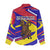 Andorra Women Casual Shirt with Cartoon Ibex and Swirl Stripe Design - Wonder Print Shop