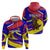 Andorra Zip Hoodie with Cartoon Ibex and Swirl Stripe Design - Wonder Print Shop