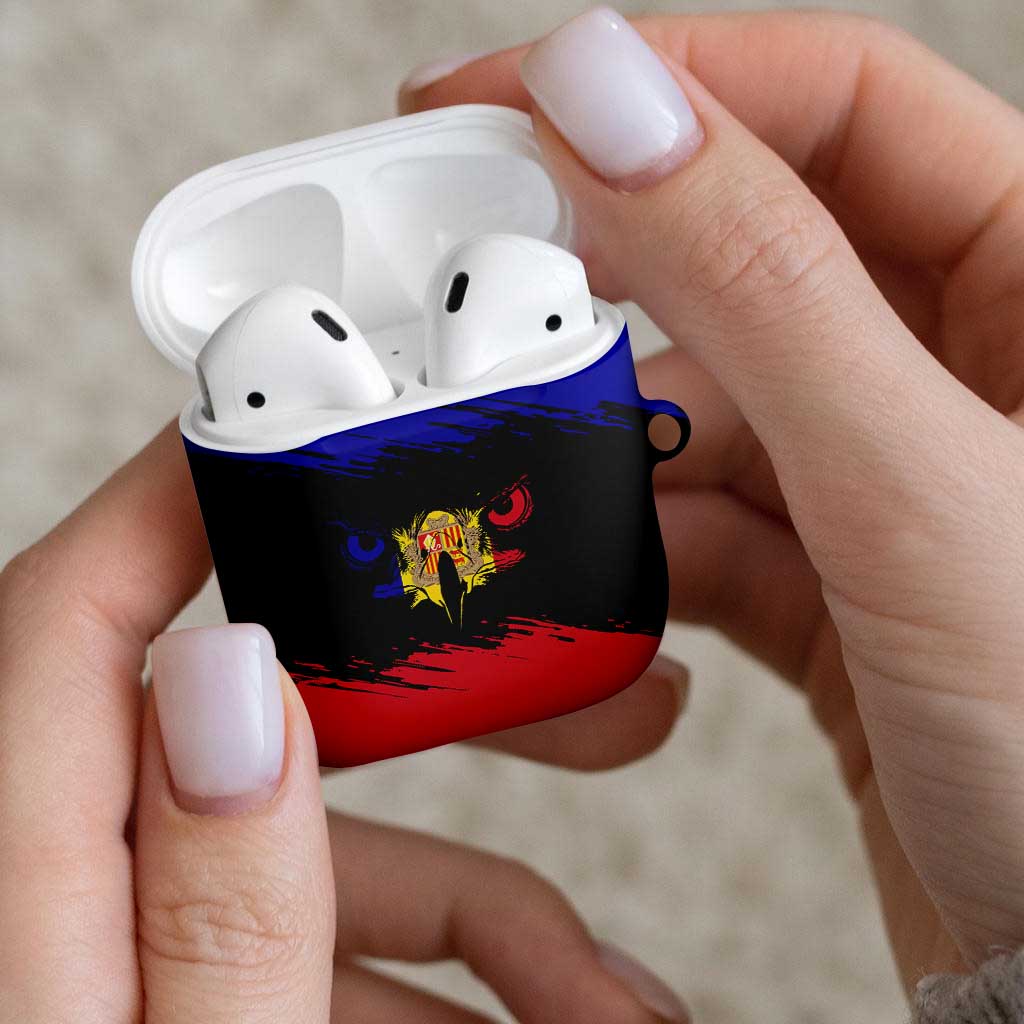 Andorra AirPods Case with Eagle Eyes and Paint Stroke Design - Wonder Print Shop