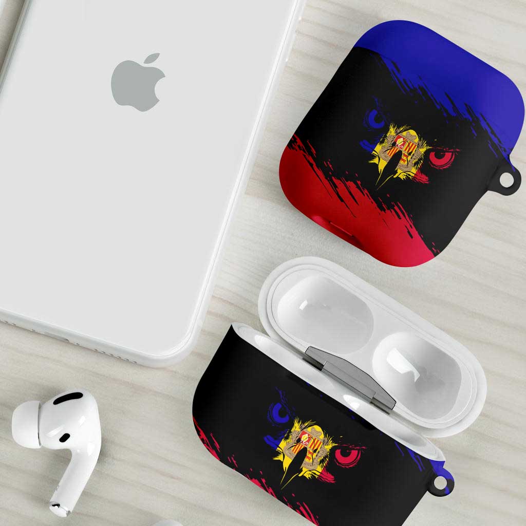 Andorra AirPods Case with Eagle Eyes and Paint Stroke Design - Wonder Print Shop