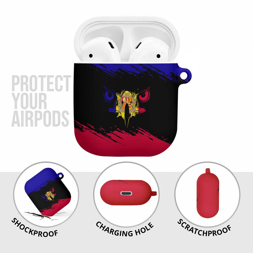 Andorra AirPods Case with Eagle Eyes and Paint Stroke Design - Wonder Print Shop