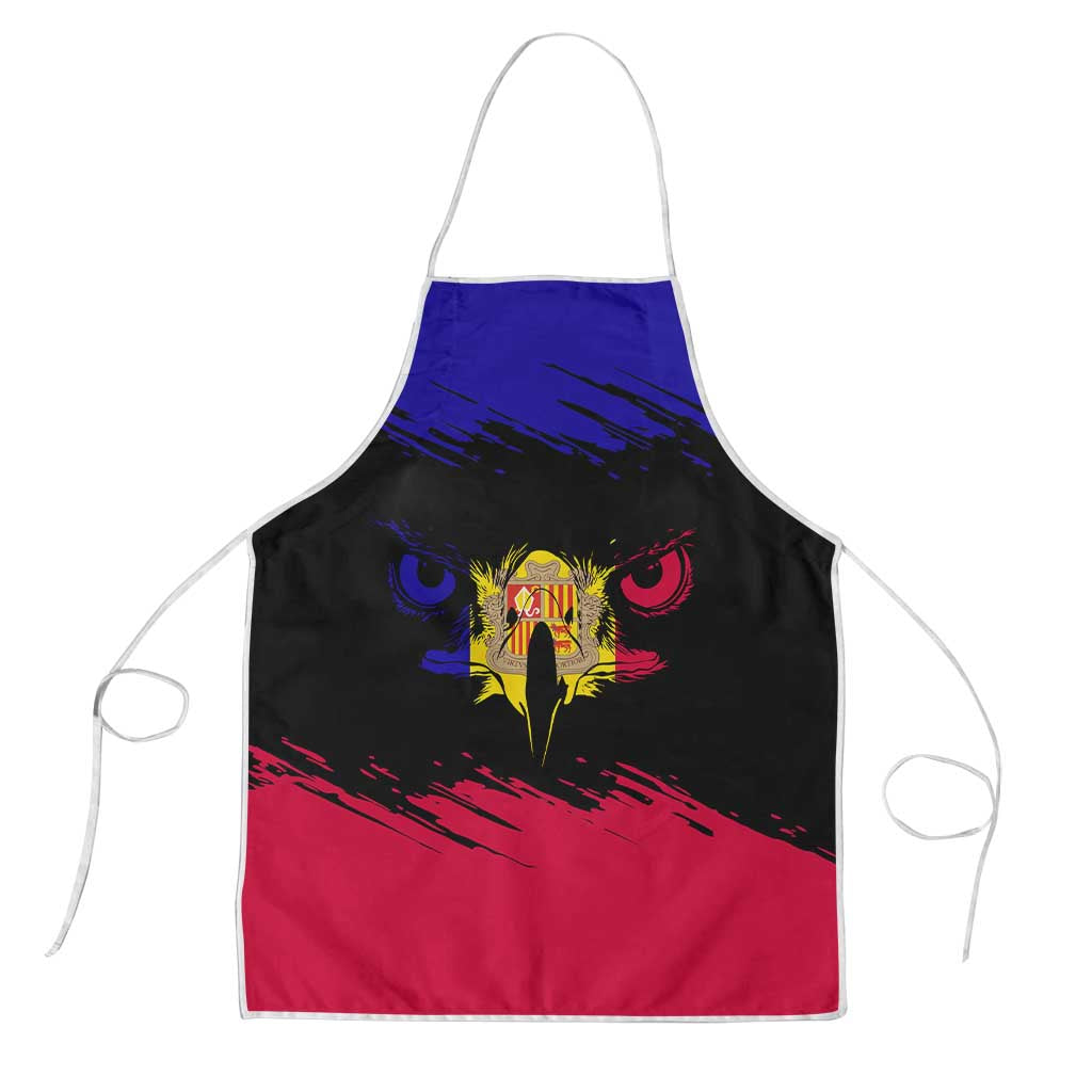 Andorra Apron with Eagle Eyes and Paint Stroke Design - Wonder Print Shop