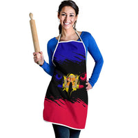 Andorra Apron with Eagle Eyes and Paint Stroke Design - Wonder Print Shop