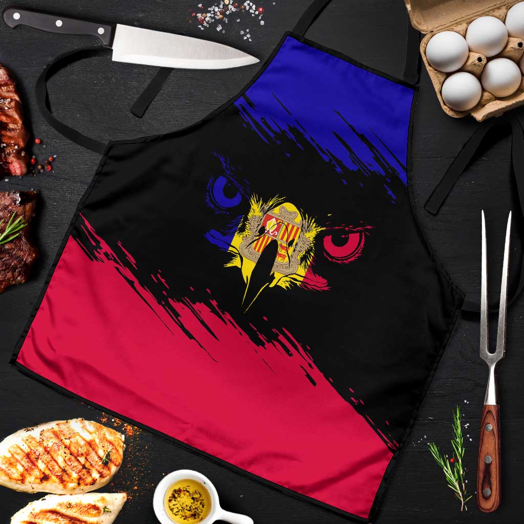 Andorra Apron with Eagle Eyes and Paint Stroke Design - Wonder Print Shop