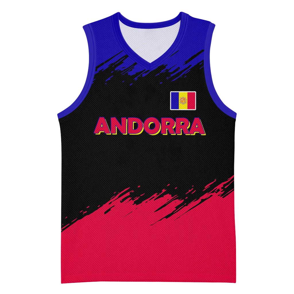 Andorra Basketball Jersey with Eagle Eyes and Paint Stroke Design - Wonder Print Shop