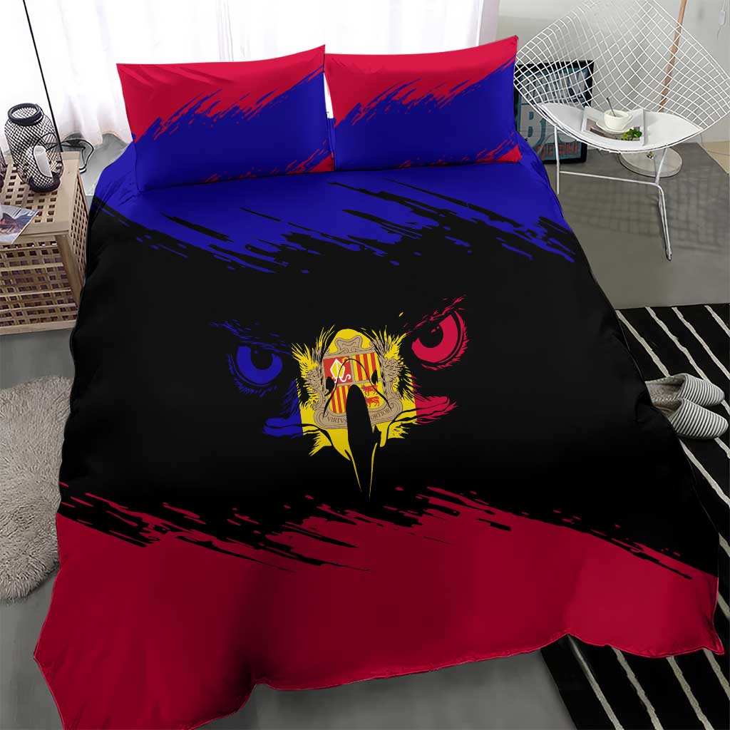 Andorra Bedding Set with Eagle Eyes and Paint Stroke Design - Wonder Print Shop