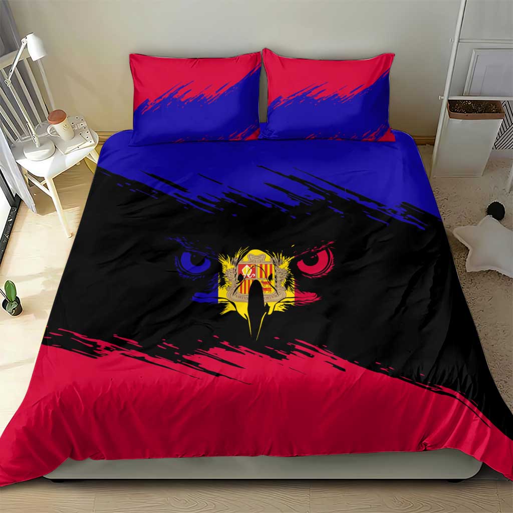 Andorra Bedding Set with Eagle Eyes and Paint Stroke Design - Wonder Print Shop