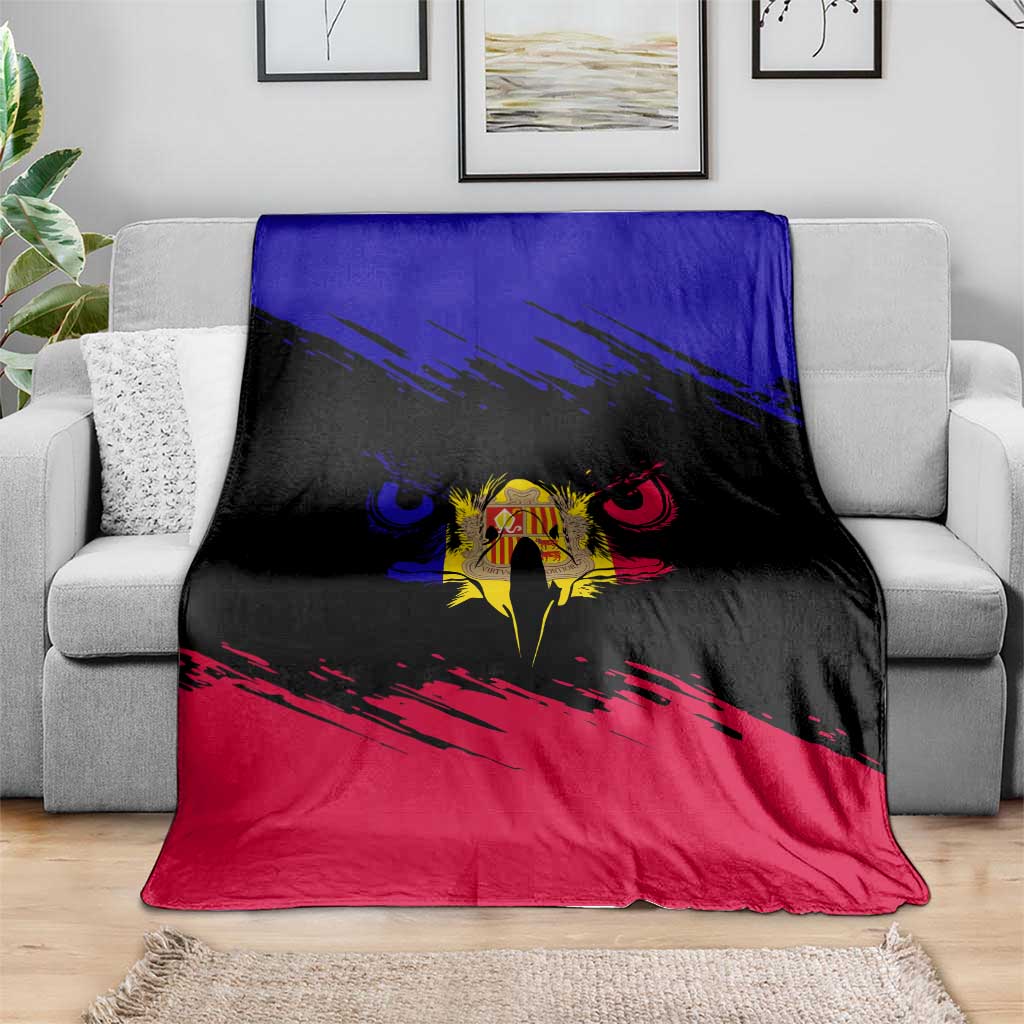 Andorra Blanket with Eagle Eyes and Paint Stroke Design - Wonder Print Shop