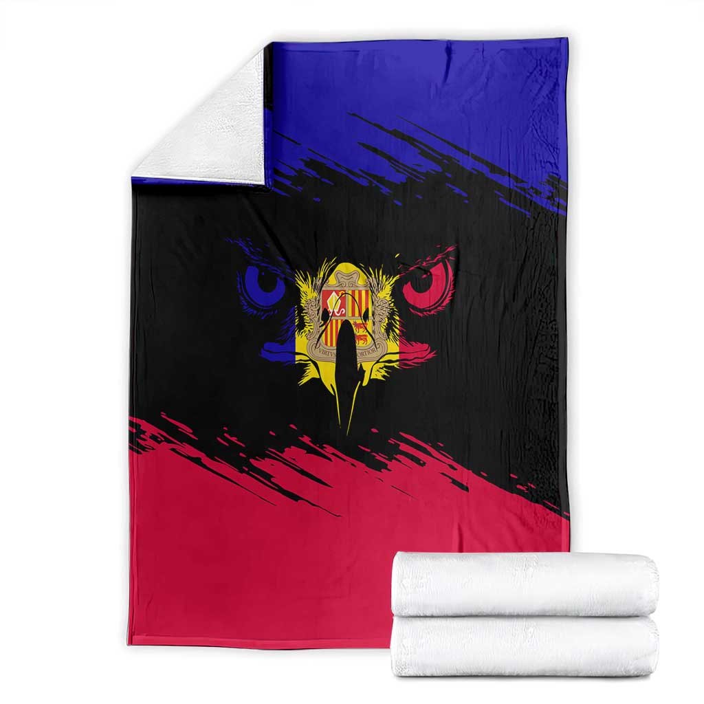 Andorra Blanket with Eagle Eyes and Paint Stroke Design - Wonder Print Shop