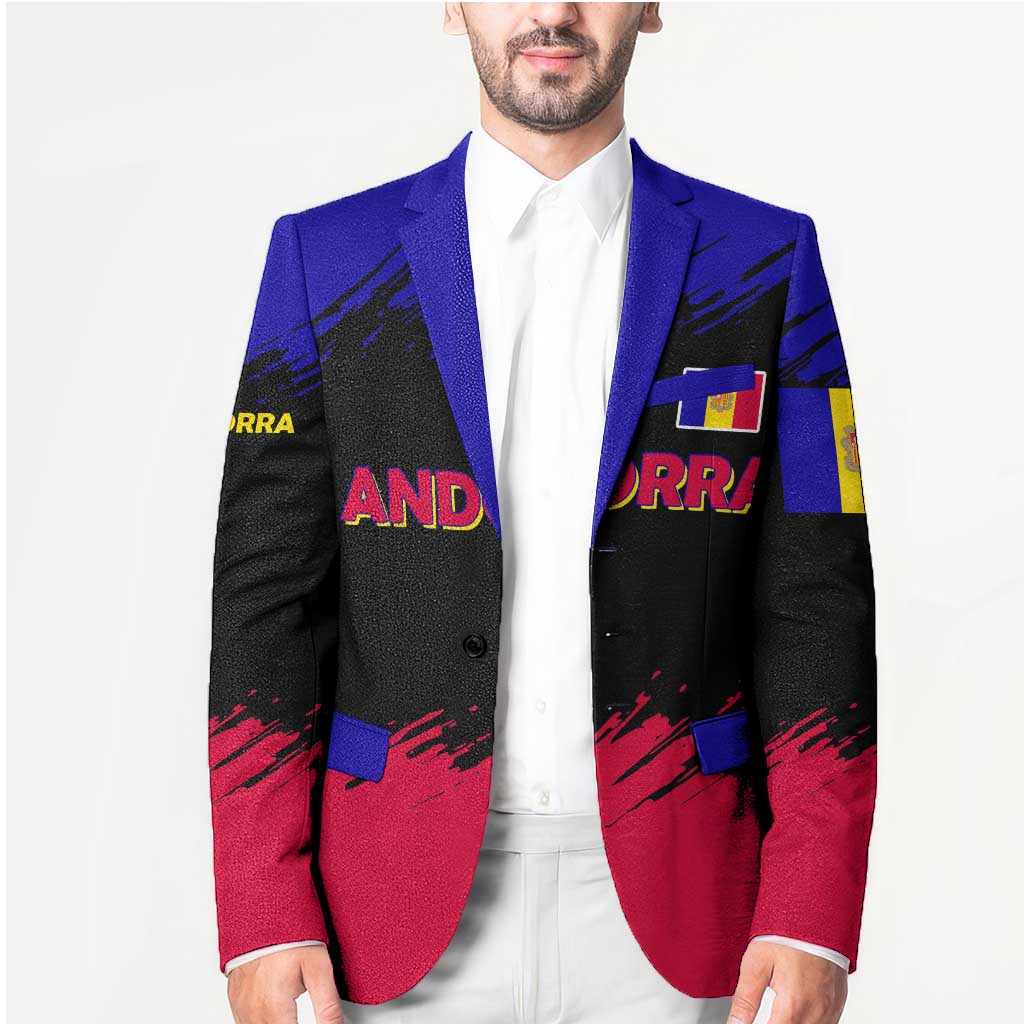 Andorra Blazer with Eagle Eyes and Paint Stroke Design - Wonder Print Shop