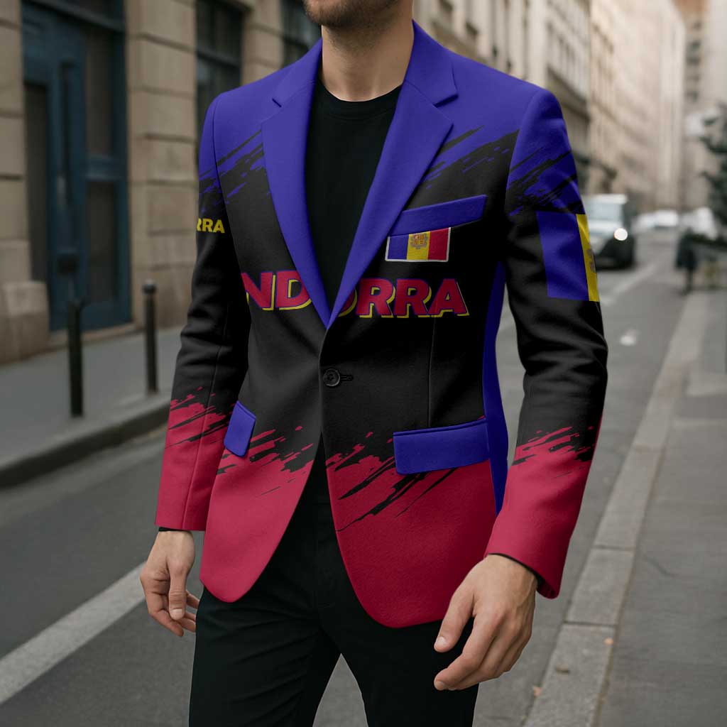 Andorra Blazer with Eagle Eyes and Paint Stroke Design - Wonder Print Shop