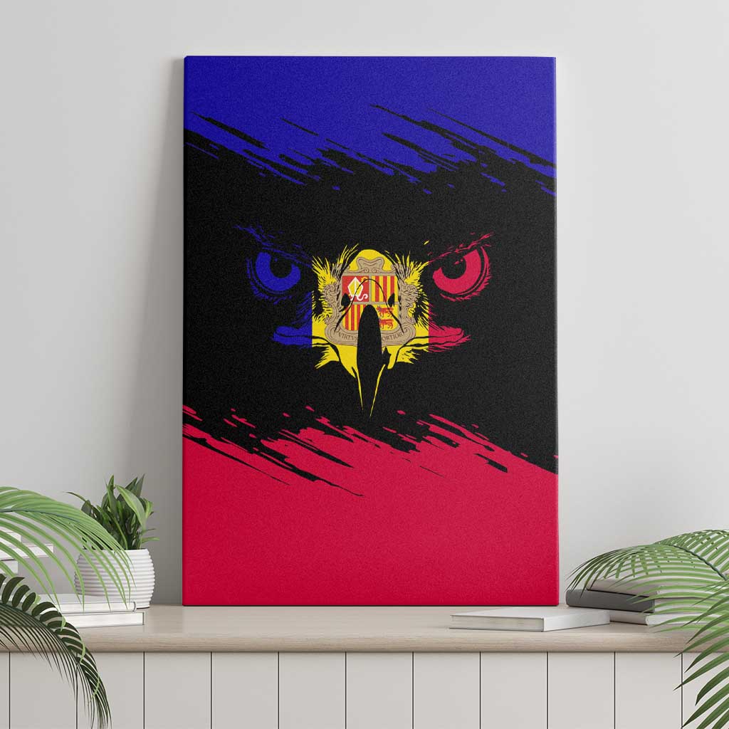 Andorra Canvas Wall Art with Eagle Eyes and Paint Stroke Design - Wonder Print Shop