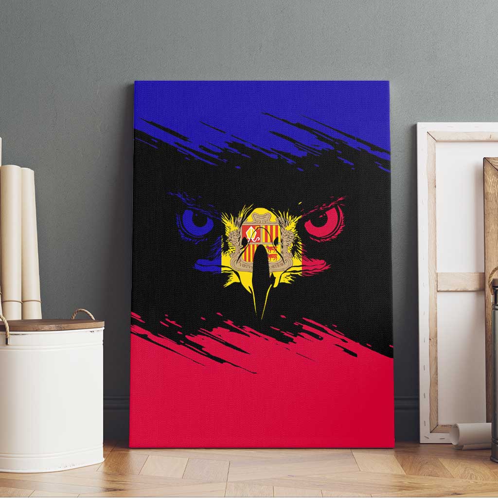 Andorra Canvas Wall Art with Eagle Eyes and Paint Stroke Design - Wonder Print Shop