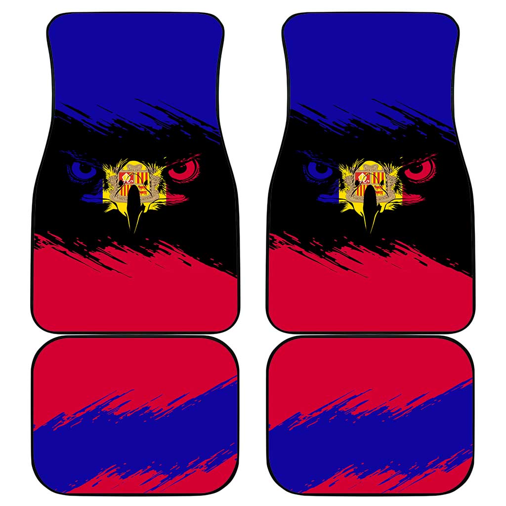 Andorra Car Mats with Eagle Eyes and Paint Stroke Design - Wonder Print Shop