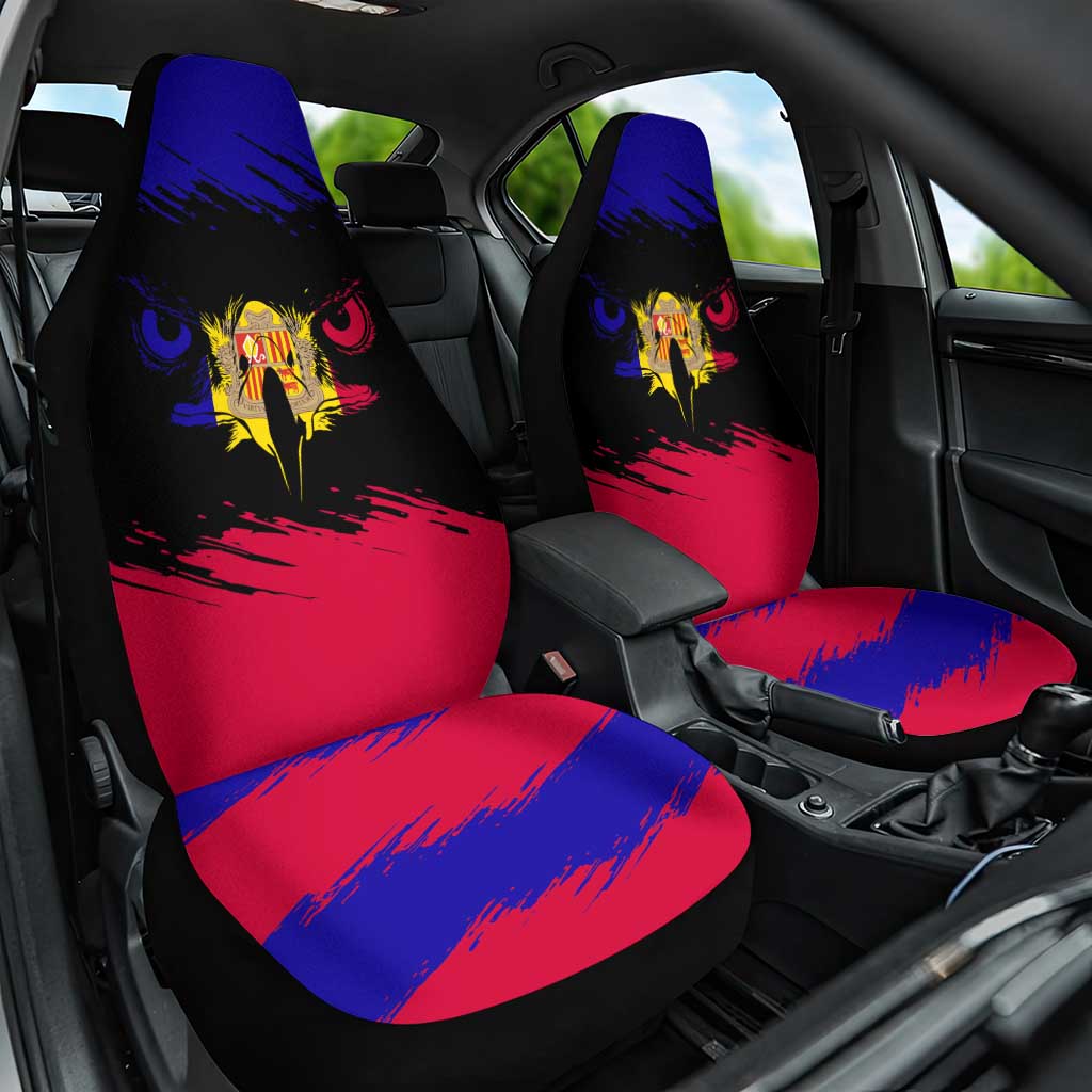 Andorra Car Seat Cover with Eagle Eyes and Paint Stroke Design - Wonder Print Shop