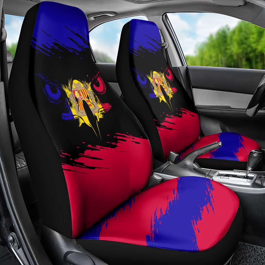 Andorra Car Seat Cover with Eagle Eyes and Paint Stroke Design - Wonder Print Shop